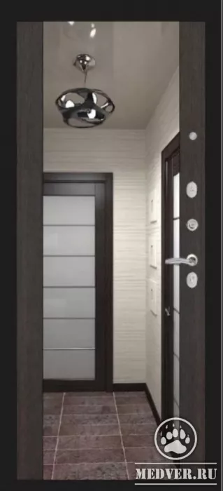 Стальная дверь с зеркалом-66