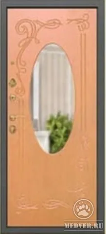 Декоративная входная дверь с зеркалом-4