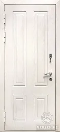 Входная белая дверь-70